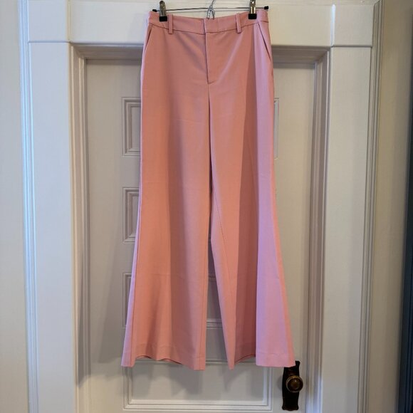 Alice + Olivia Light Pink Wide Leg High Waisted Pants - Picture 4 of 10